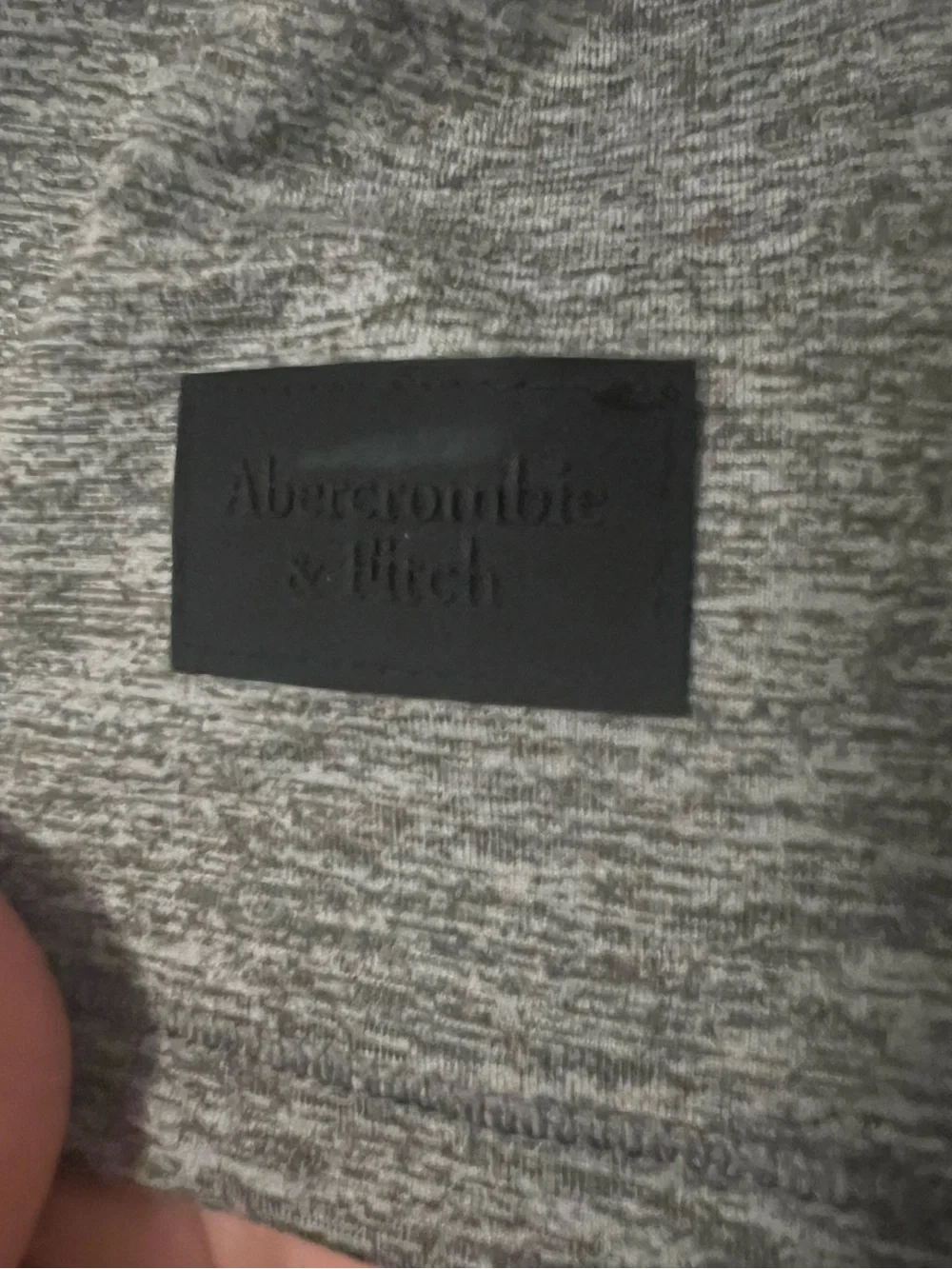 Abercrombie & Fitch Gray Heather Quarter-Zip Pullover